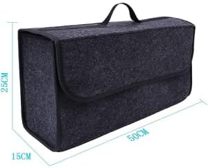 DUBKART Car Soft Storage Box Trunk Bag Travel Organizer Holder Accessories Deep Grey