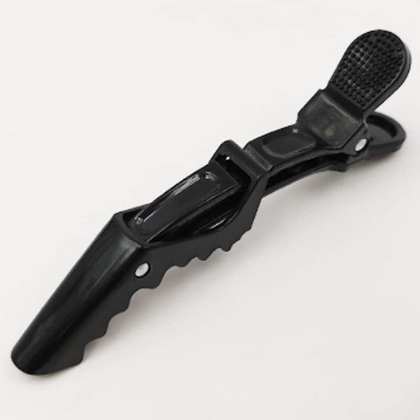 DUBKART 6 Pcs Alligator design Hair Clips for Styling Sectioning with Wide Teeth & anti slip (Black)