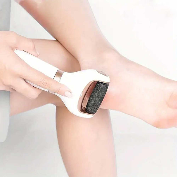 DUBKART Rechargeable Electric Callus Remover Portable Foot Care Set with LCD Display (White)