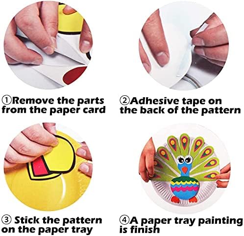 Toddler Paper Plate Art Kit - DIY Animal Craft Pack (Set of 10)