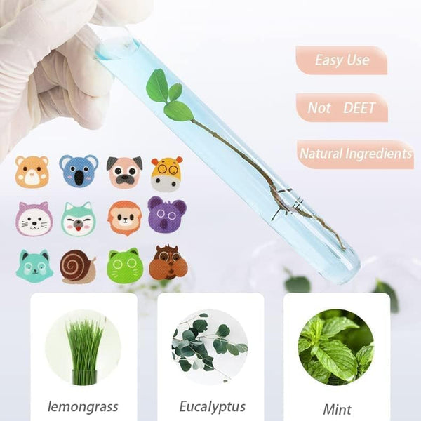 DUBKART 96-Pack Mosquito Repellent Patches Natural Plant-Based Stickers for Kids & Adults