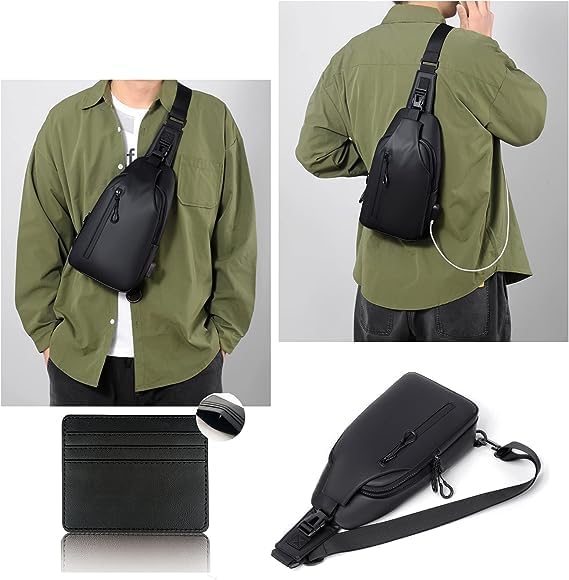 DUBKART Men's Waterproof Sling Bag & Crossbody Backpack for Travel