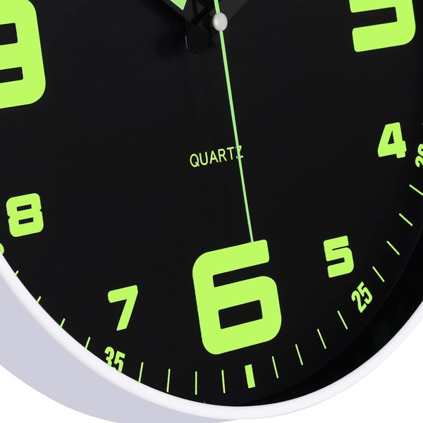 DUBKART Modern Night Light Wall Clock, 12 inch Silent Non-Ticking Clock