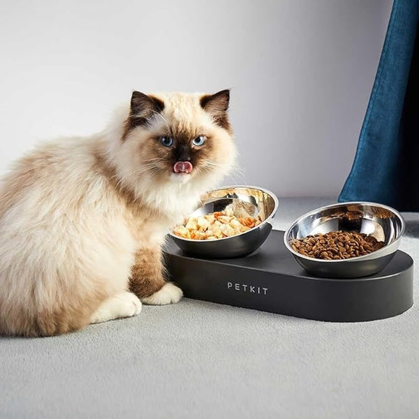 PETKIT CYBERTAIL Raised Stainless Steel Pet Feeding Bowl(Model: FNM-DBL)