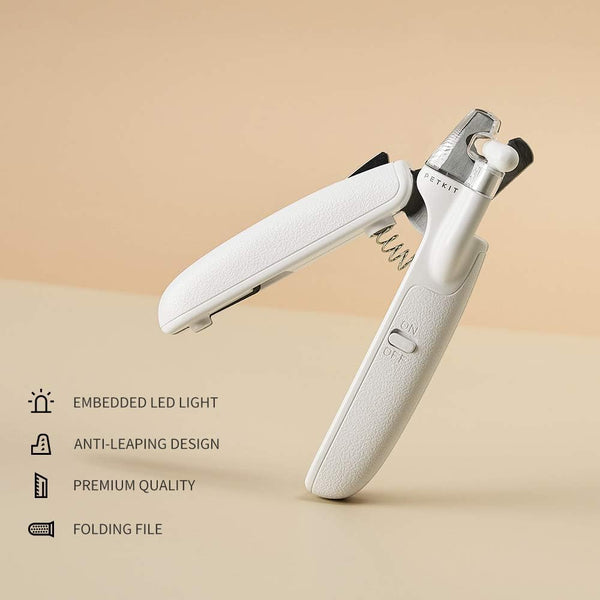 PETKIT Pet Nail Clippers | LED Safety Claw Trimmer for Cats & Dogs