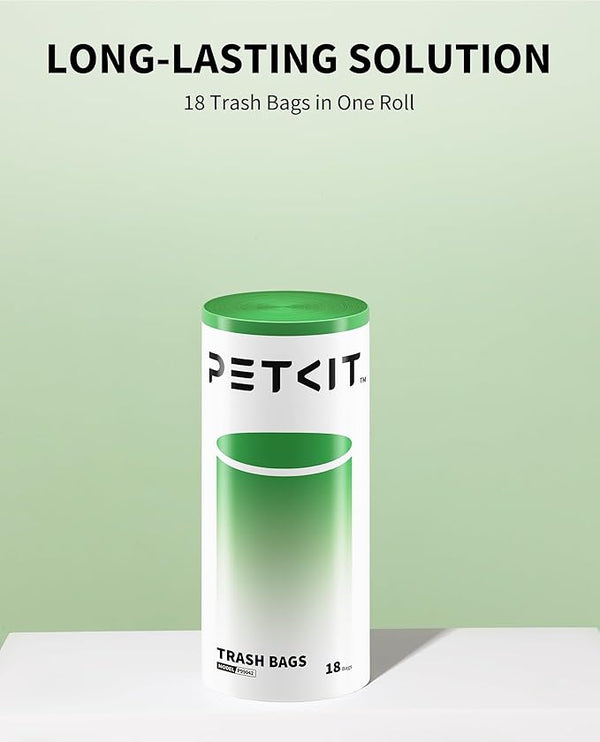 PETKIT Replacement 18 Count Trash Bags for PuraMax 2 & PUROBOT Max Pro