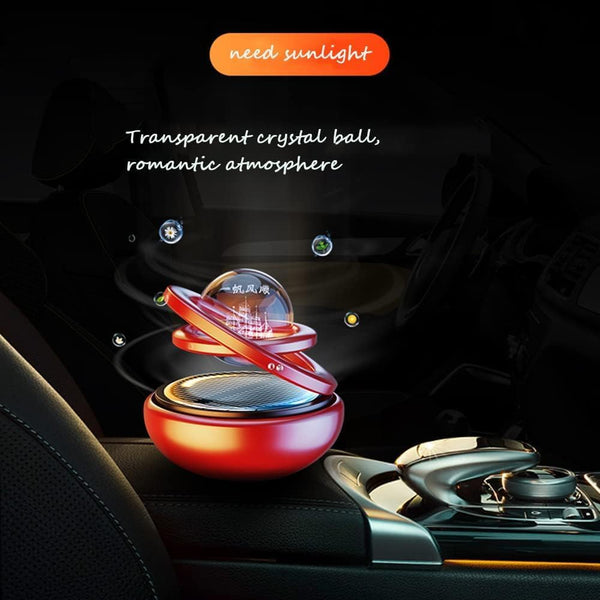 Solar-Powered Car Air Freshener & Purifier (Black)