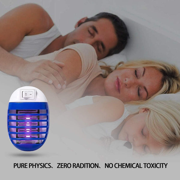 DUBKART 4-Pack Electric Bug Zapper UV LED Mosquito Killer with Night Light for Indoor/Outdoor Use