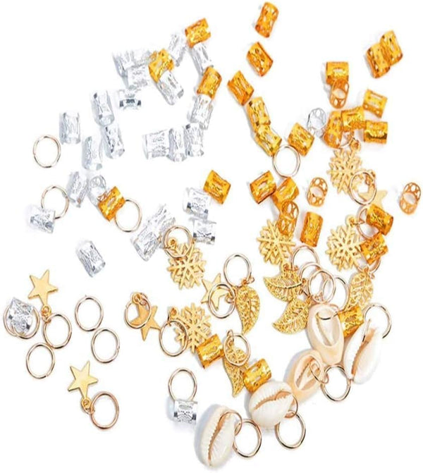 DUBKART 80 Dreadlock Beads & Braided Hair Accessories Set
