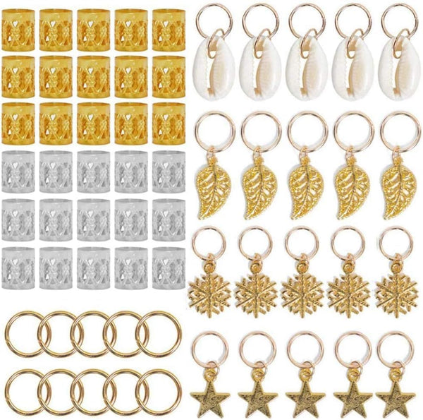 DUBKART 80 Dreadlock Beads & Braided Hair Accessories Set