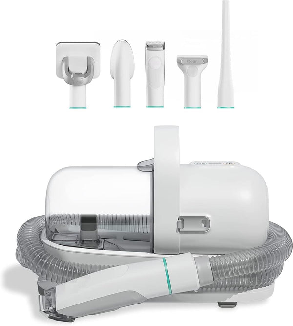 Neakasa Pet Grooming Kit & Vacuum Suction for 99% Pet Hair, Professional Clippers with 5 Grooming Tools for Dogs and Cats