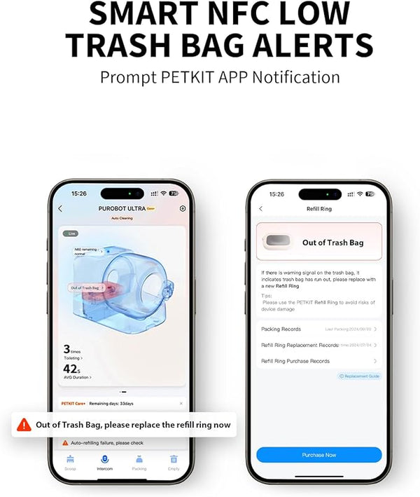 PETKIT PURABOT ULTRA Refill Ring Replacement Trash Bag 4PK