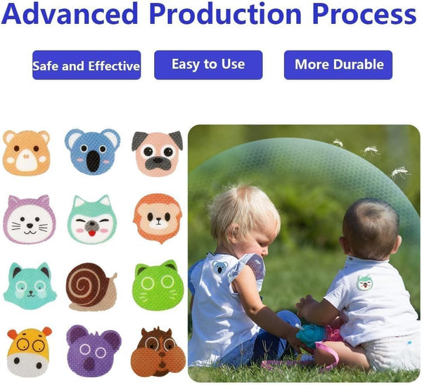 DUBKART 96-Pack Mosquito Repellent Patches Natural Plant-Based Stickers for Kids & Adults