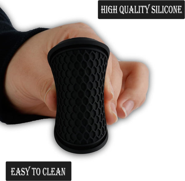 DUBKART 4PCS Non-Slip Car Cup Coasters Universal Black Interior Accessories