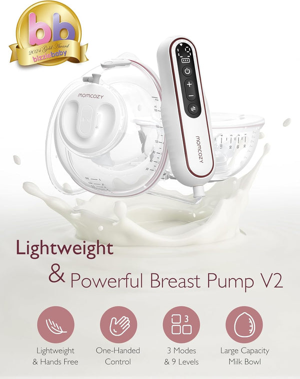 Momcozy V2 Ultralight Hands-Free Breast Pump