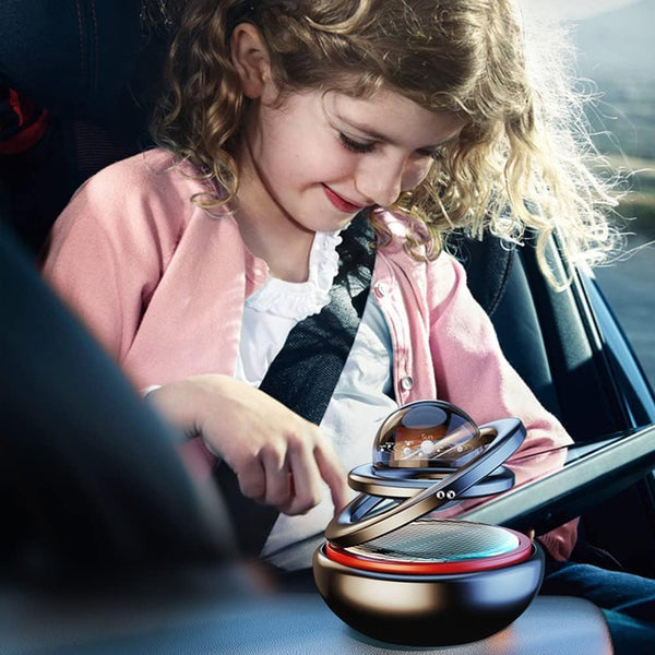 Solar-Powered Car Air Freshener & Purifier (Black)