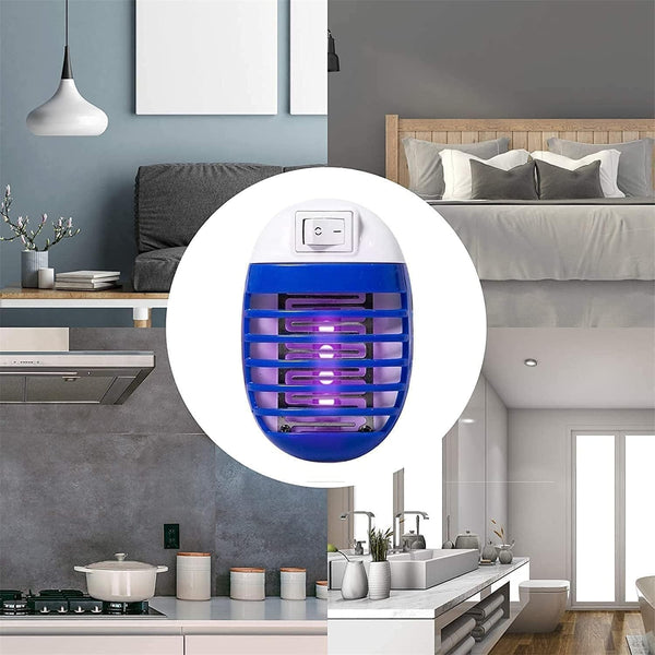 DUBKART 4-Pack Electric Bug Zapper UV LED Mosquito Killer with Night Light for Indoor/Outdoor Use