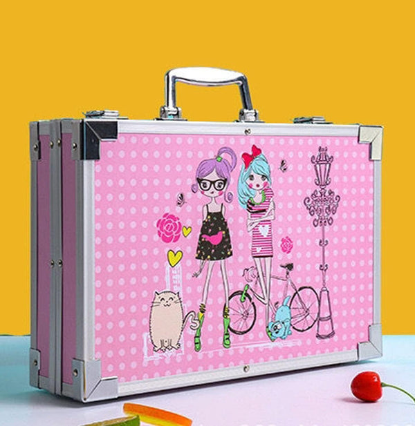 DUBKART Deluxe Art Set 145 Pieces Drawing Painting Set for kids (Unicorn animations)