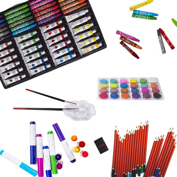 DUBKART Deluxe Art Set 145 Pieces Drawing Painting Set for kids (Unicorn animations)
