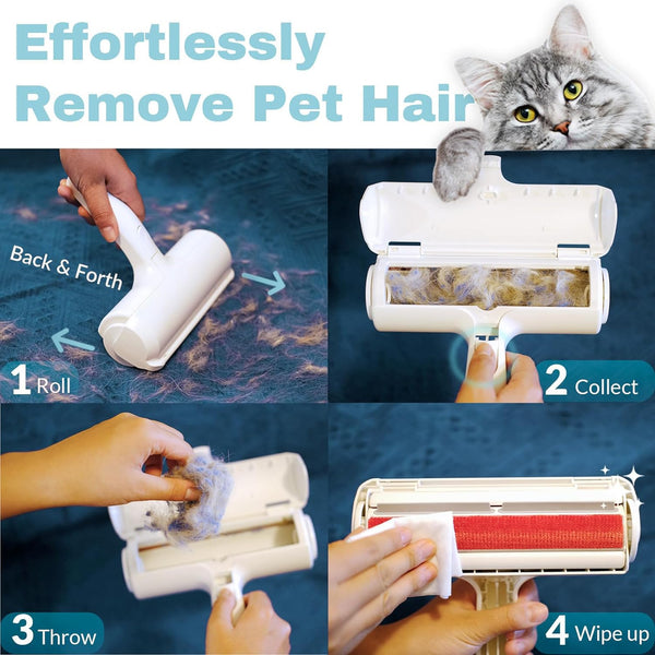 Dubkart Pet Hair Remover - Reusable Lint Roller for Furniture, Couch, Carpet, Car Seats, Bedding