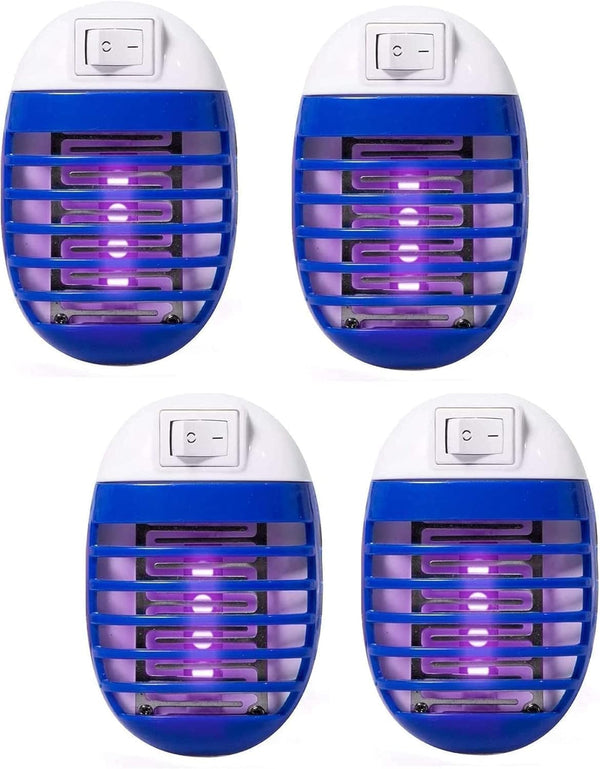 DUBKART 4-Pack Electric Bug Zapper UV LED Mosquito Killer with Night Light for Indoor/Outdoor Use