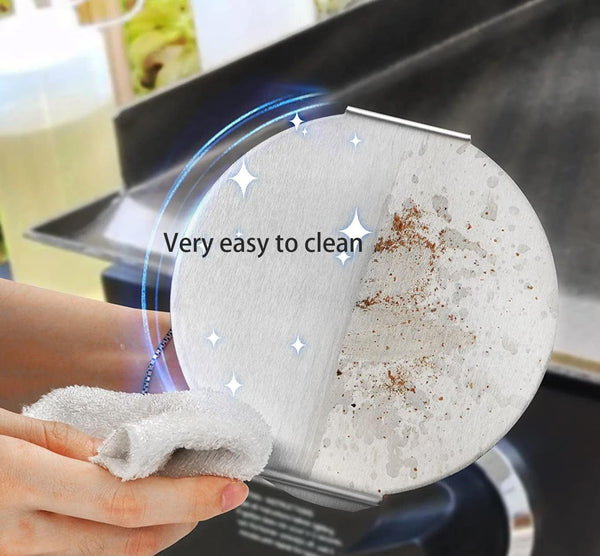 5.5 Inch Stainless Steel Smash Burger Press Kit with Wooden Handle