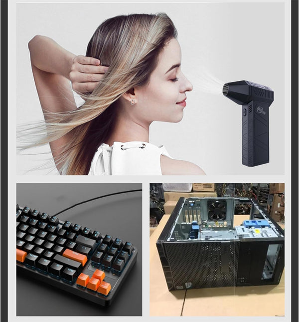 DUBKART Turbo Jet Fan 130,000 RPM mini blower with high-speed duct fan (X3)