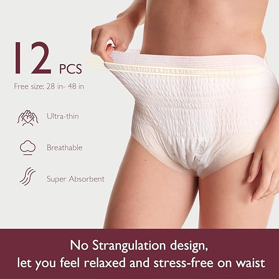 Momcozy Postpartum Underwear Leak-Proof Briefs with Pad 6pcs