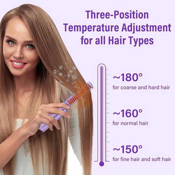 DUBKART Portable Wireless Hair Straightener Rechargeable 2-in-1 mini straightener and curling tool with 3 heat levels. Perfect for travel