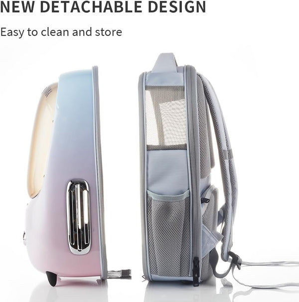 PETKIT Pink Cat Backpack Carrier with Fan & Bubble Window for Cats & Small Dogs