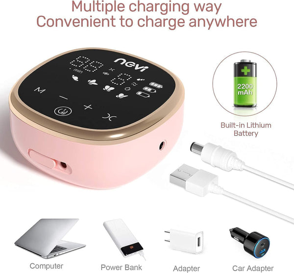 NCVI Electric Breast Pump LCD Display & Milk Storage