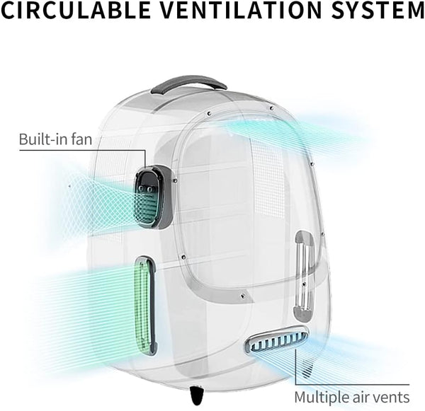 PETKIT White Cat Backpack Carrier with Fan & Bubble Window | Dubkart UAE