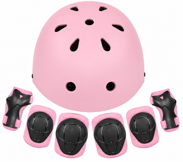 7 PCS Kids Skateboard Cycling Safety Gear Helmet Set (Blue)(Pink)