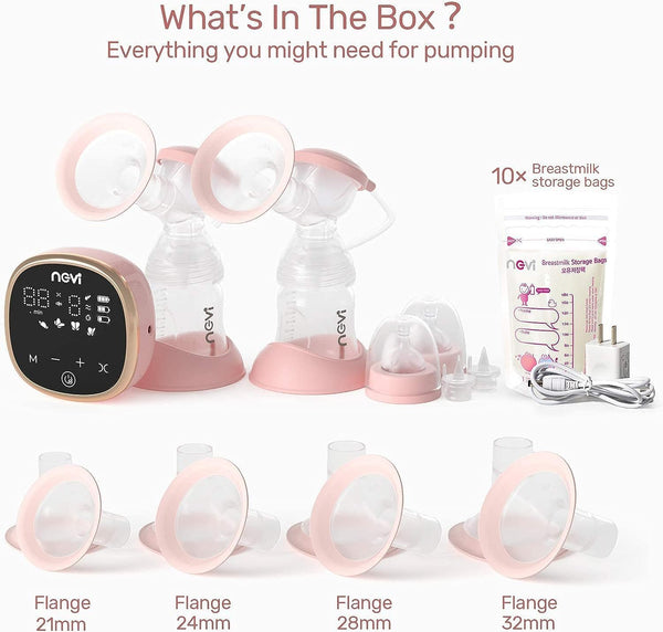 NCVI Electric Breast Pump LCD Display & Milk Storage