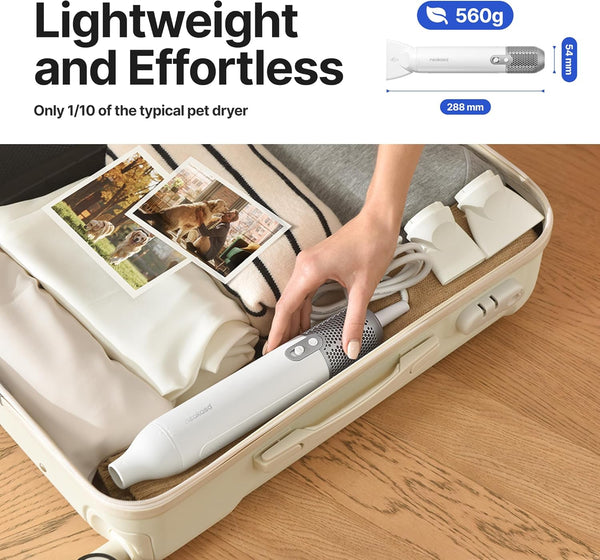 Neakasa F1 Quiet Pet Dryer | Portable Dog Hair Blower with Heat & Speed Control