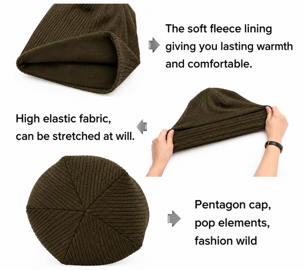 Unsex Slouch Beanie Hat Full Head Cover Skull Cap