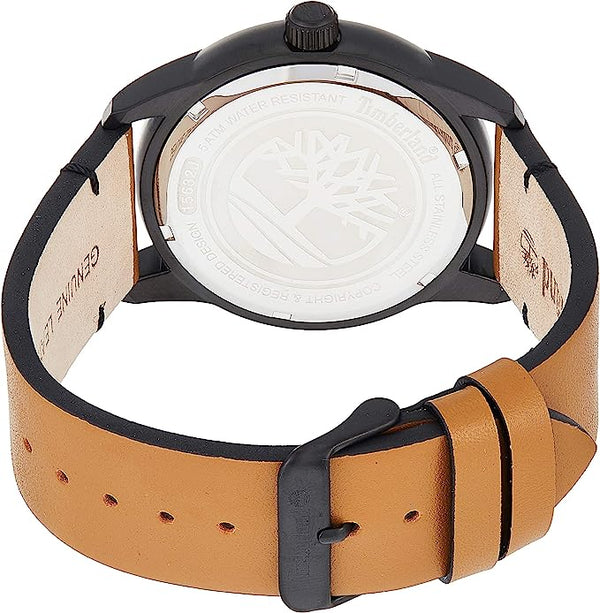 Timberland Howland Men's Analogue Black Dial Brown Leather Watch TBL15632JSB-02
