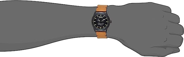 Timberland Howland Men's Analogue Black Dial Brown Leather Watch TBL15632JSB-02