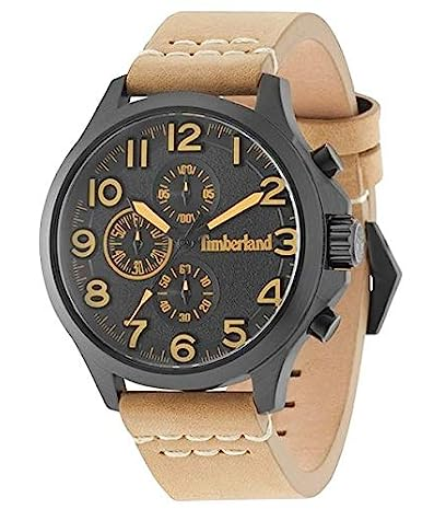Timberland Mens Chronograph Leather Strap 46mm Case Watch TBL 15026JSB/02
