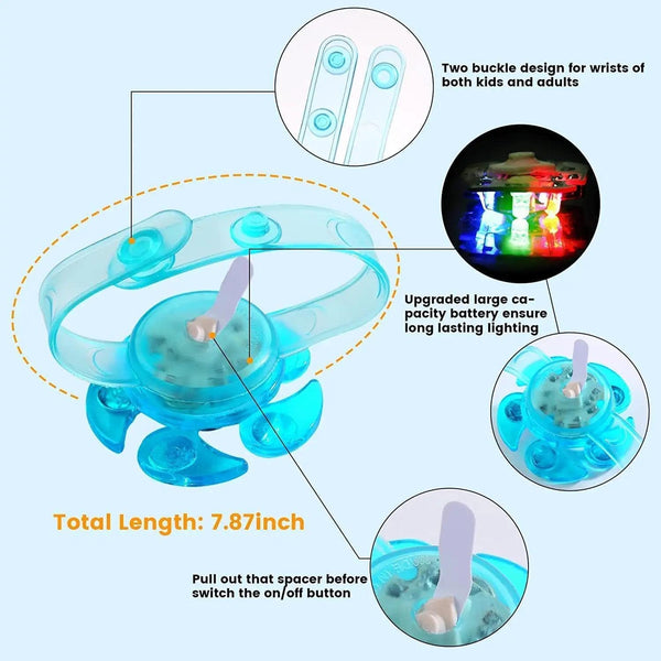 Dubkart 12 PCS Luminous Bracelets Kids Party Gift Bag Set