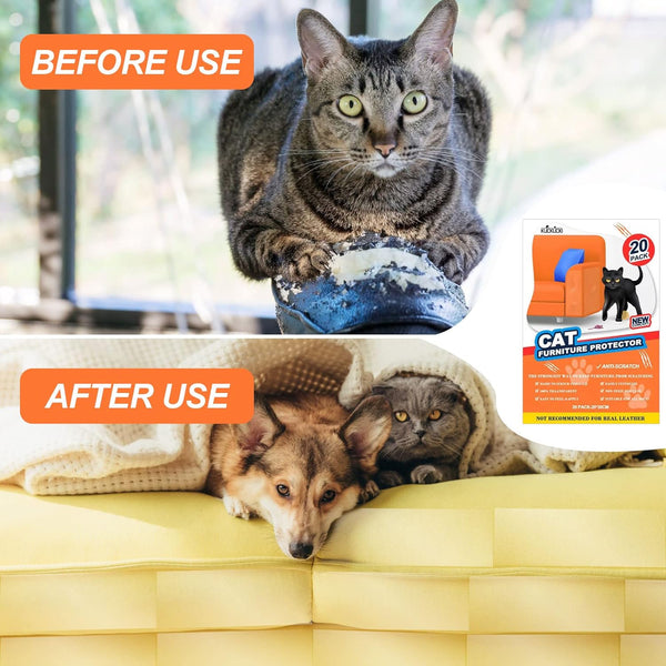 Dubkart 20 PCS Cat Scratch Furniture Protector Tape