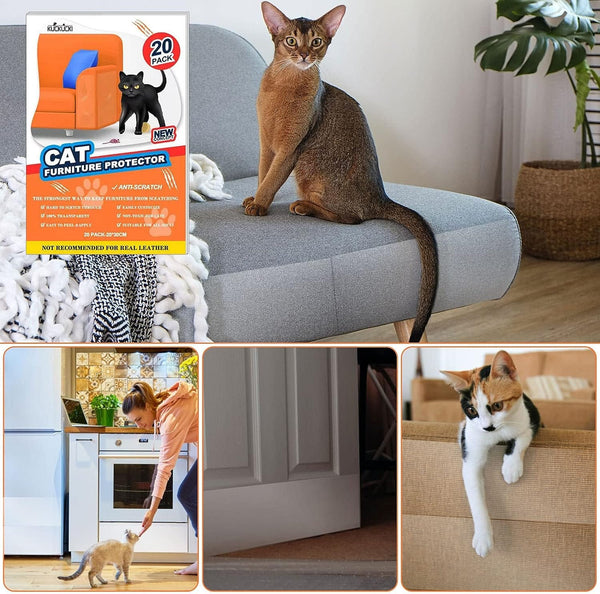 Dubkart 20 PCS Cat Scratch Furniture Protector Tape