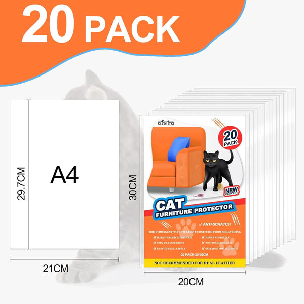 Dubkart 20 PCS Cat Scratch Furniture Protector Tape