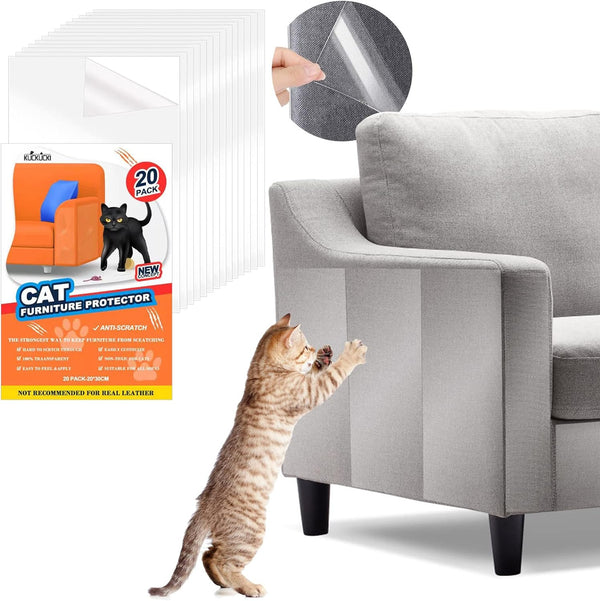 Dubkart 20 PCS Cat Scratch Furniture Protector Tape