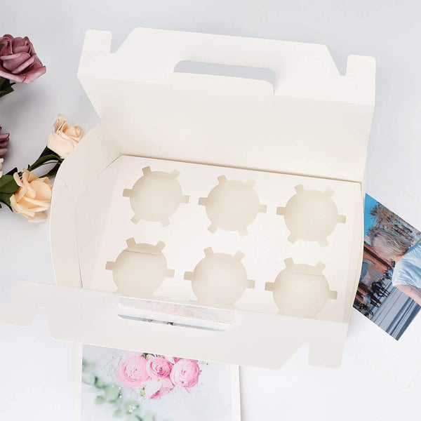 Dubkart 25 PCS Cupcake Boxes with Insert & Window