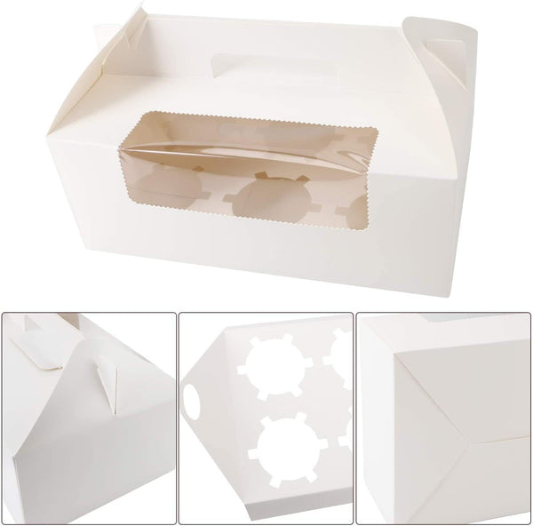 Dubkart 25 PCS Cupcake Boxes with Insert & Window