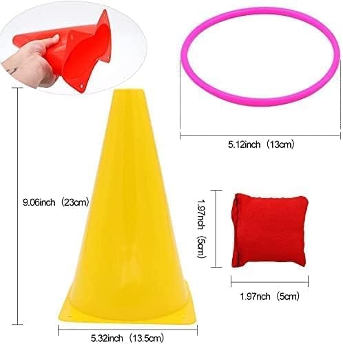 Dubkart 26 PCS Carnival Cones Bean Bags Rings Party Games Set