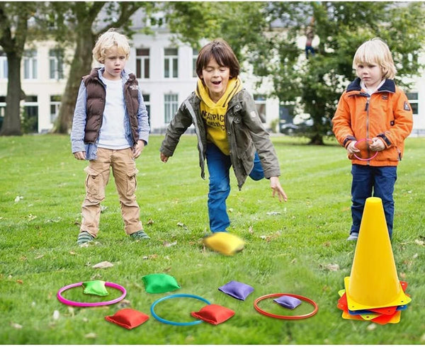 Dubkart 26 PCS Carnival Cones Bean Bags Rings Party Games Set