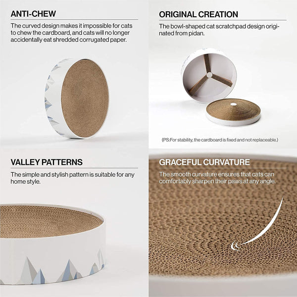 Dubkart 2in1 Cat Scratching Pad & Lounge Durable Indoor Cardboard