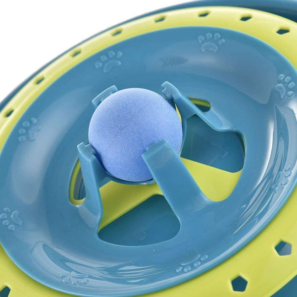 Dubkart 2in1 Interactive Mouse Teaser Ball Track Chase Cat Play Toy